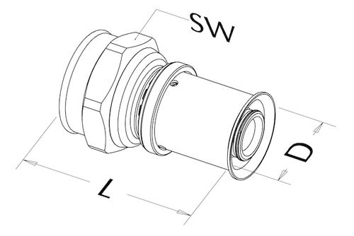 Roth-Uebergangsmuffe-17mm-x-3-4IG-Messing-1135000535 gallery number 2